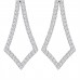 1.19 ct Round Cut Diamond Chandelier Earrings in 14 kt White Gold